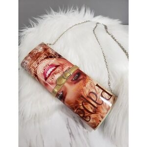 Vintage 70's 80s Magazine Clutch Paparazzi Floral Runway Purse NYC Fashion Cosmo